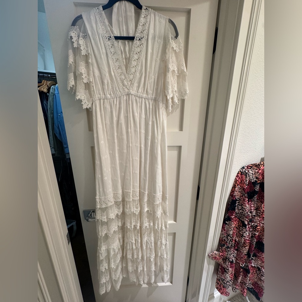 Angel maternity 
Size small white dress from Nordstrom